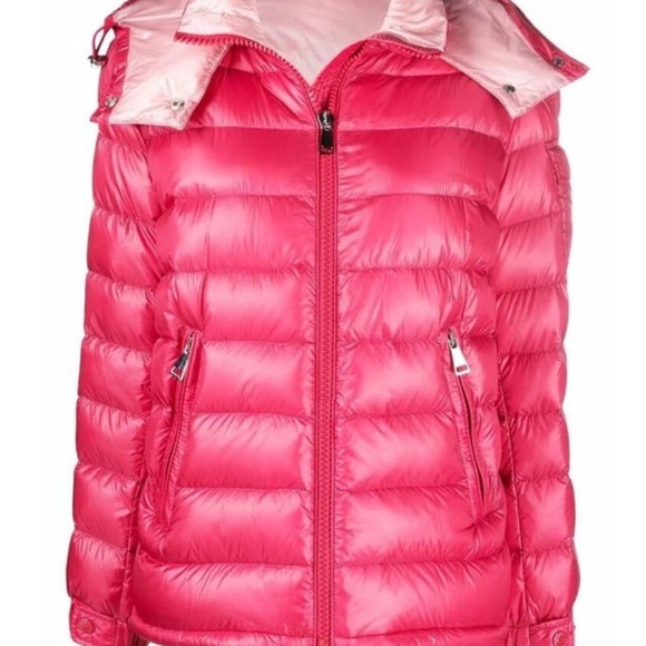 NWT Designer Women’s Moncler Pink Puffer Dalles Jacket Size 2 (fits like 4-6) - Picture 1 of 9